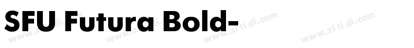 SFU Futura Bold字体转换